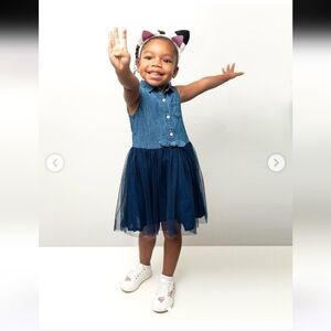 OshKosh denim tulle denim dress 3T new nwt